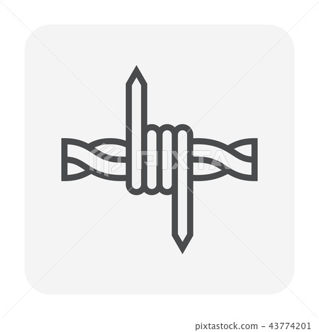 barbed wire icon barbed wire icon 43774201