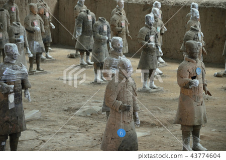 China Xi'an Terracotta Warriors Mausoleum of the Qin Shi Huang China Xi'an Terracotta Warriors Mausoleum of the Qin Shi Huang 43774604