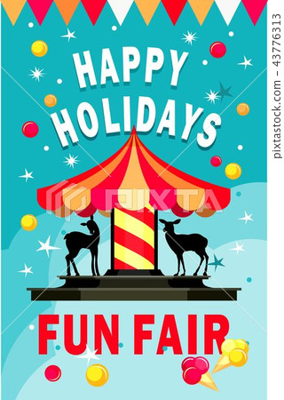 Carousel fun fair 43776313