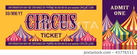 retro circus ticket 43776511