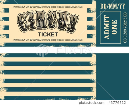 retro circus ticket 43776512