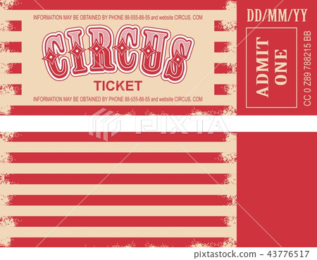 retro circus ticket 43776517