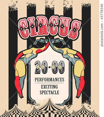 retro poster circus 43776540