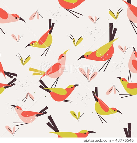 seamless pattern Bird seamless pattern Bird 43776546