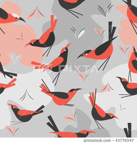 seamless pattern Bird 43776547