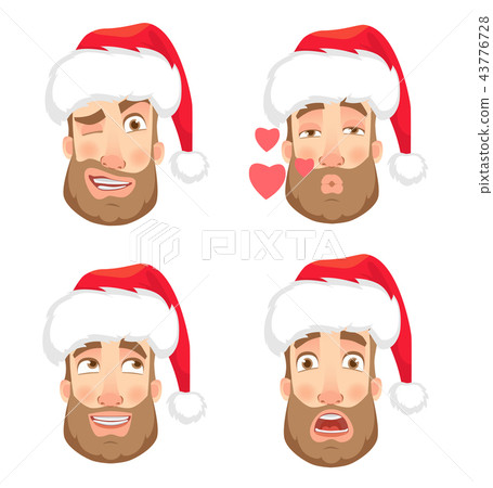 head of man in hat set 43776728