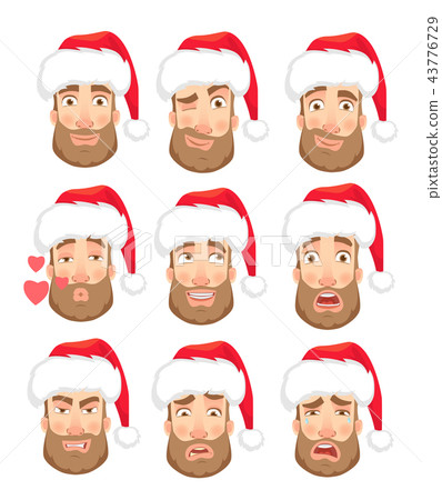 head of man in hat set head of man in hat set 43776729