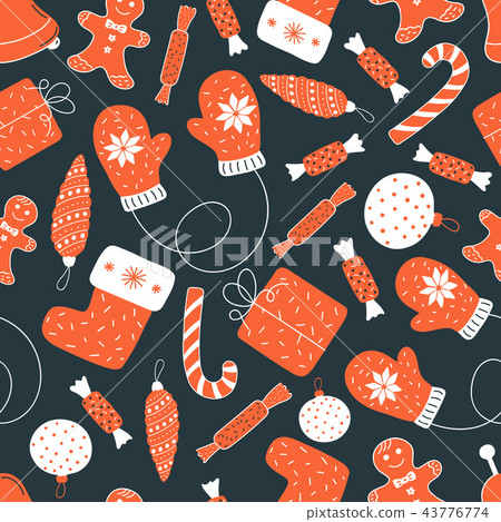 Christmas and New Year digital paper vector Christmas and New Year digital paper vector 43776774