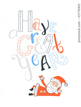 Christmas and New Year greeting card Christmas and New Year greeting card 43776905