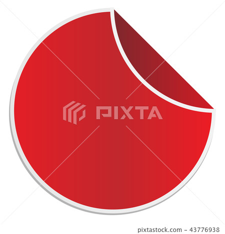 empty promotion label on white background.  43776938