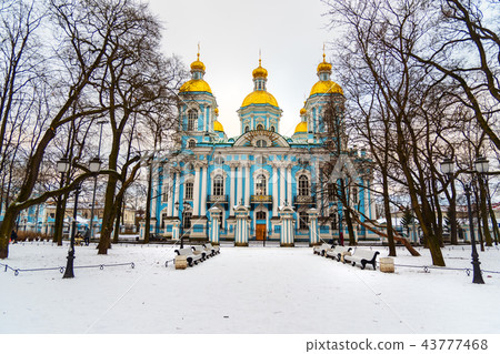 St. Nicholas Naval Cathedral in winter 43777468