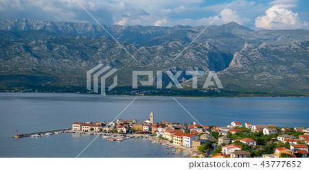 Traditional old village Vinjerac, Croatia, Velebit mountains and Paklenica national park in Traditional old village Vinjerac, Croatia, Velebit mountains and Paklenica national park in 43777652