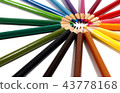 Multi colored pencils 43778168