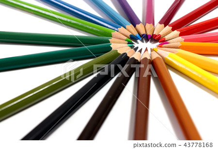 Multi colored pencils 43778168