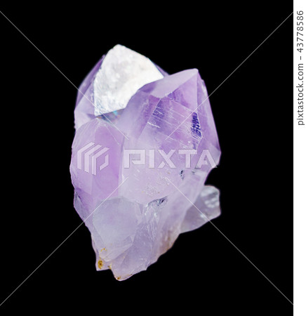Purple amethyst on a black background 43778586