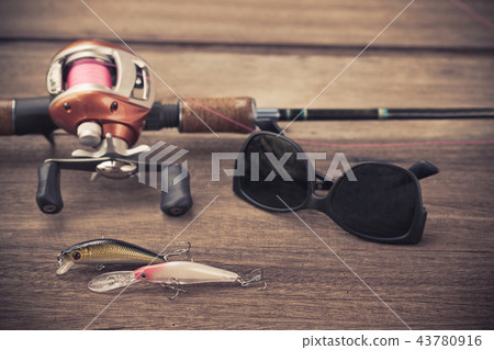 Fishing tackle - Baitcasting Reel, hooks and lures Fishing tackle - Baitcasting Reel, hooks and lures 43780916