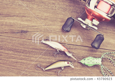 Fishing tackle - Baitcasting Reel, hooks and lures 43780923