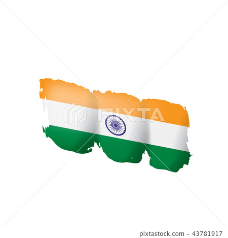 India flag, vector illustration on a white background India flag, vector illustration on a white background 43781917