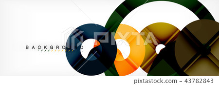 Colorful rings on grey background, modern geometric pattern design. Vector business or technology Colorful rings on grey background, modern geometric pattern design. Vector business or technology 43782843