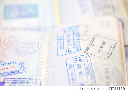 blur and passport in the white background blur and passport in the white background 43783119