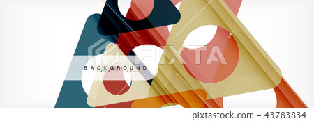 Abstract geometric background. Modern overlapping triangles. Unusual color shapes for your message 43783834