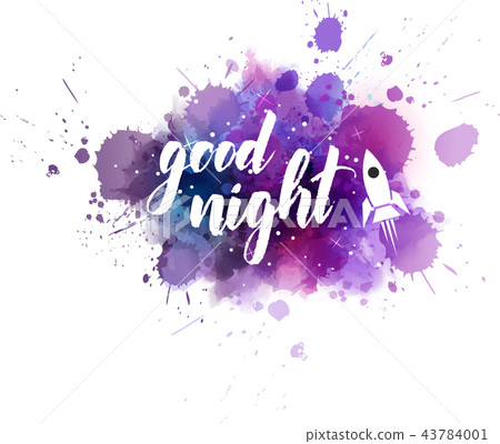 Good night handwritten lettering 43784001