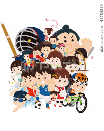 Sports player set illustration 43784239