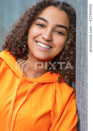 Mixed Race African American Girl Teenager Mixed Race African American Girl Teenager 43784409