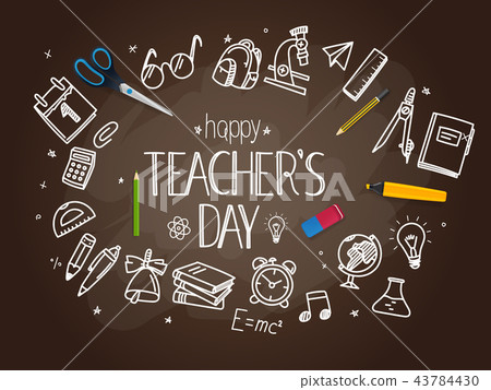 Happy teachers day concept Happy teachers day concept 43784430