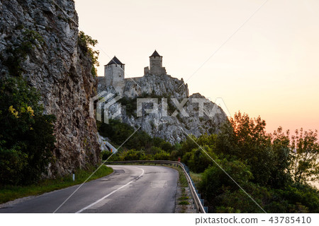 Medieval Golubac fortress in Serbia Medieval Golubac fortress in Serbia 43785410