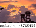 Morning light, water tower, scenery 43785435