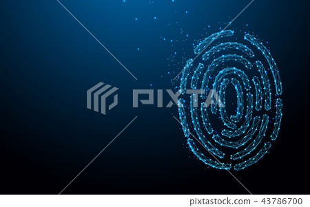 Finger print form lines and particle style design Finger print form lines and particle style design 43786700
