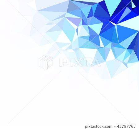 Blue Polygonal Mosaic Background  43787763