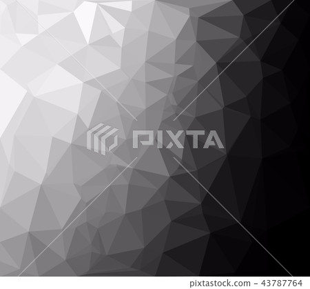 Black Polygonal Mosaic Background  43787764