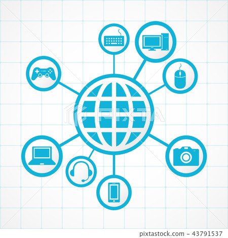 Devices icon and technology , connection concept Devices icon and technology , connection concept 43791537