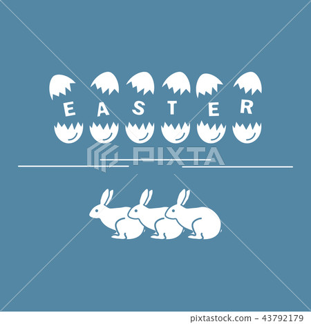 Cute vector illustration with symbols for Easter 43792179