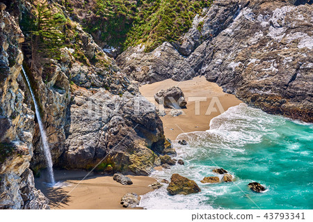 USA Pacific coast beach landscape, California USA Pacific coast beach landscape, California 43793341