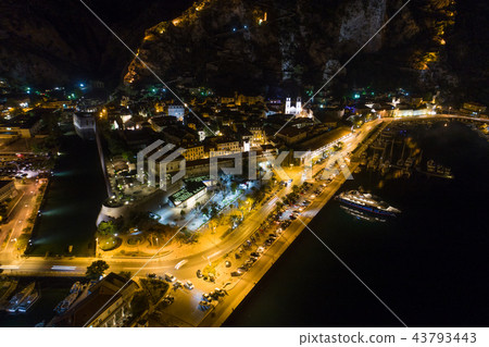 night view from the air to the old Kotor night view from the air to the old Kotor 43793443