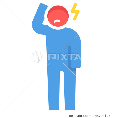 Headache flat illustration Headache flat illustration 43794102