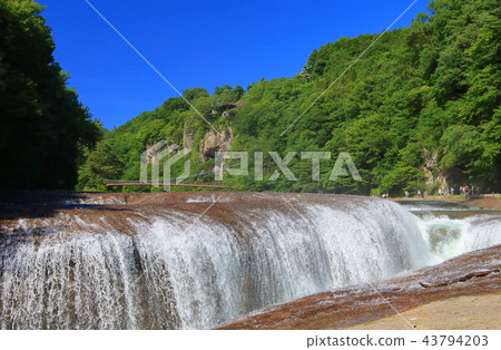 Fukiware Falls under fine weather Fukiware Falls under fine weather 43794203
