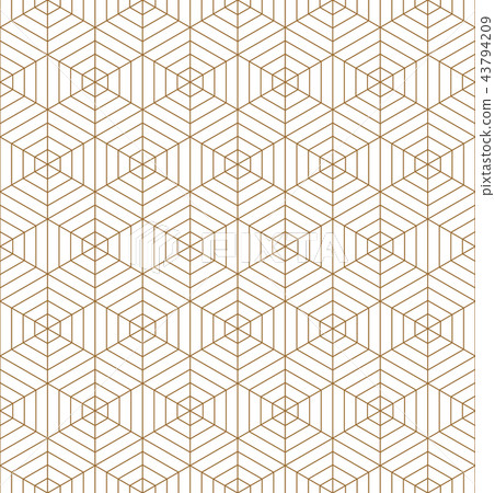 Seamless traditional Japanese ornament Kumiko. Seamless traditional Japanese ornament Kumiko. 43794209