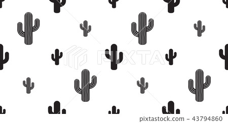 cactus seamless pattern vector flower plant garden cactus seamless pattern vector flower plant garden 43794860