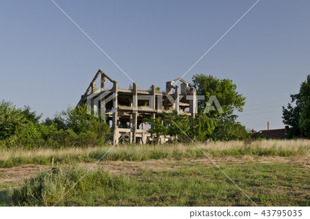 Old dilapidated building near the town Ruse Old dilapidated building near the town Ruse 43795035