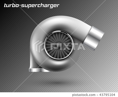 Vector car turbocharger isolated on transparent 43795104