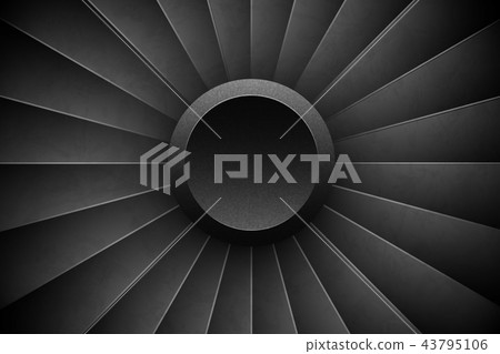 Jet Engine Turbine horizontal background Jet Engine Turbine horizontal background 43795106