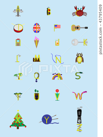 Alphabet letters with pictures 43795409