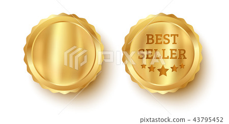 Premium web golden banners. 43795452