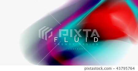 Fluid flowing wave abstract background 43795764