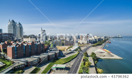 Aerial view on modern Ukrainian city of Dnieper Aerial view on modern Ukrainian city of Dnieper 43796362
