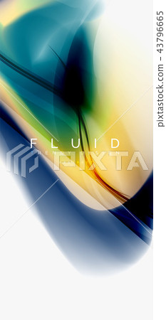 Fluid flowing wave abstract background 43796665